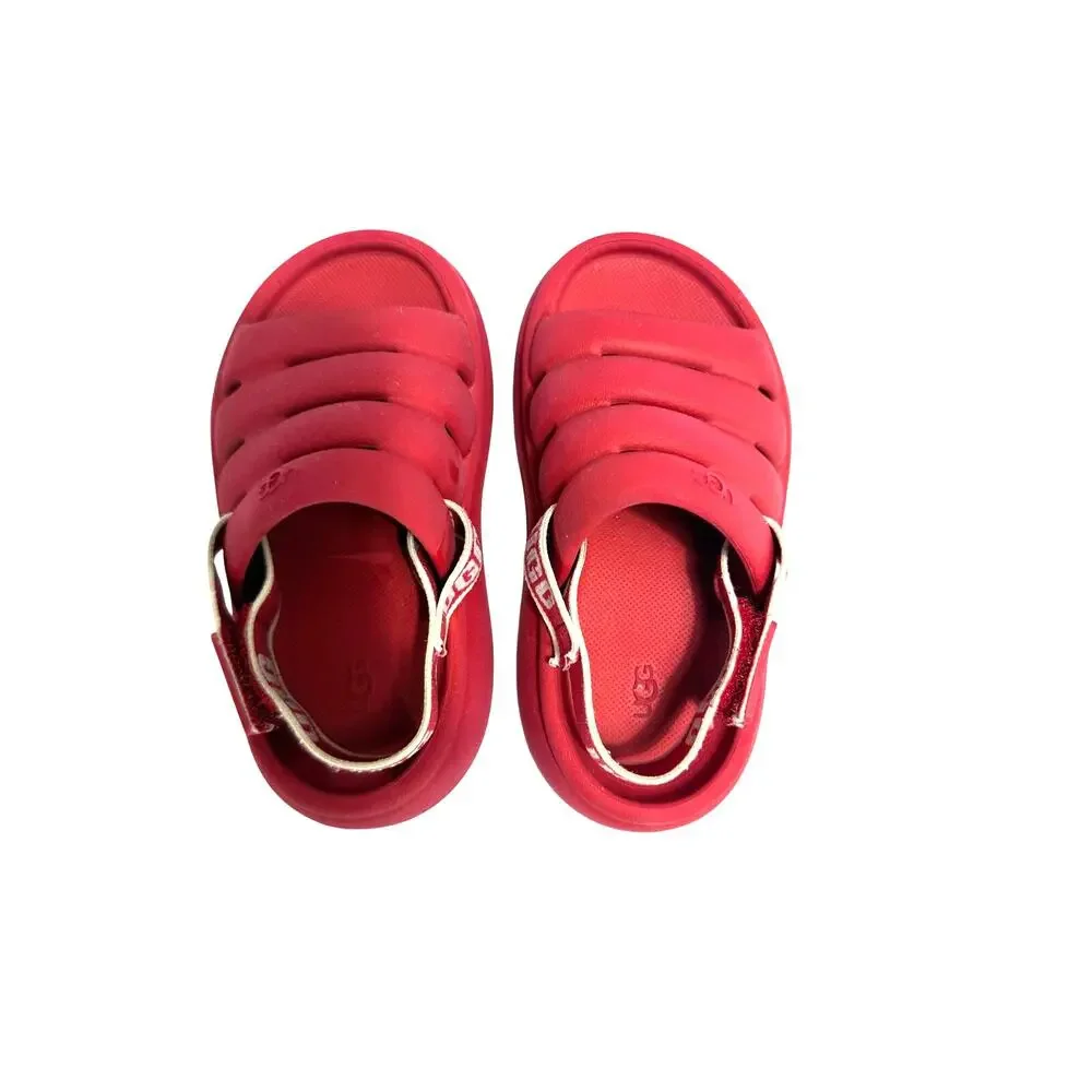Ugg Australia Toddler Sport Yeah Slide Logo Slip-on Slide Red Toodler 8